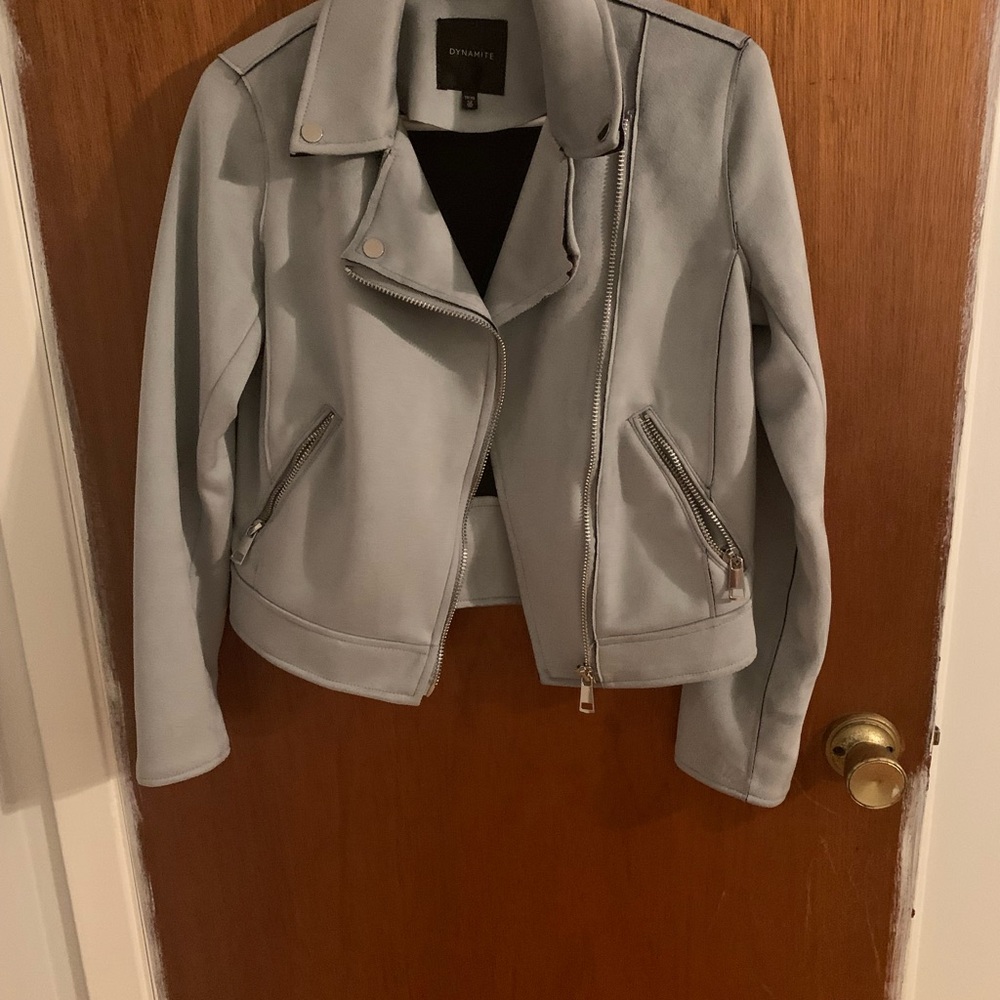 Light bleu suede jacket